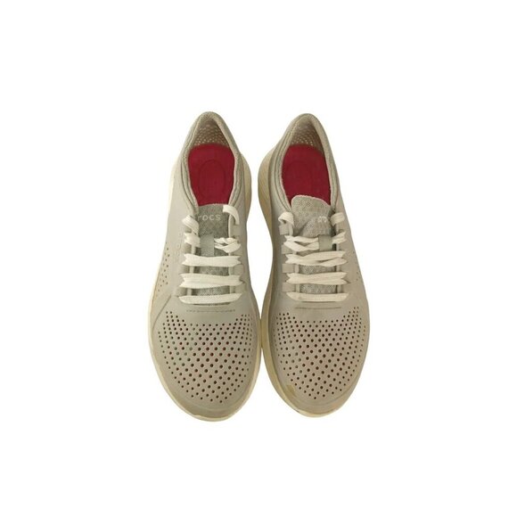 Crocs Literide Pacer Womens Sneakers Gray Round Toe Comfort Lace Up Size 9 - Picture 2 of 10